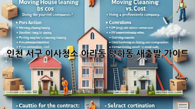 인천 서구 이사청소: 아라동, 당하동 새출발 가이드